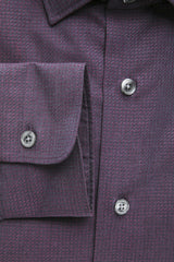Robert Friedman Sleek Medium Slim Collar Shirt In Purple