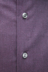 Robert Friedman Sleek Medium Slim Collar Shirt In Purple