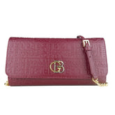 Burgudy Red Calf Leather Crossbody Shoulder Bag
