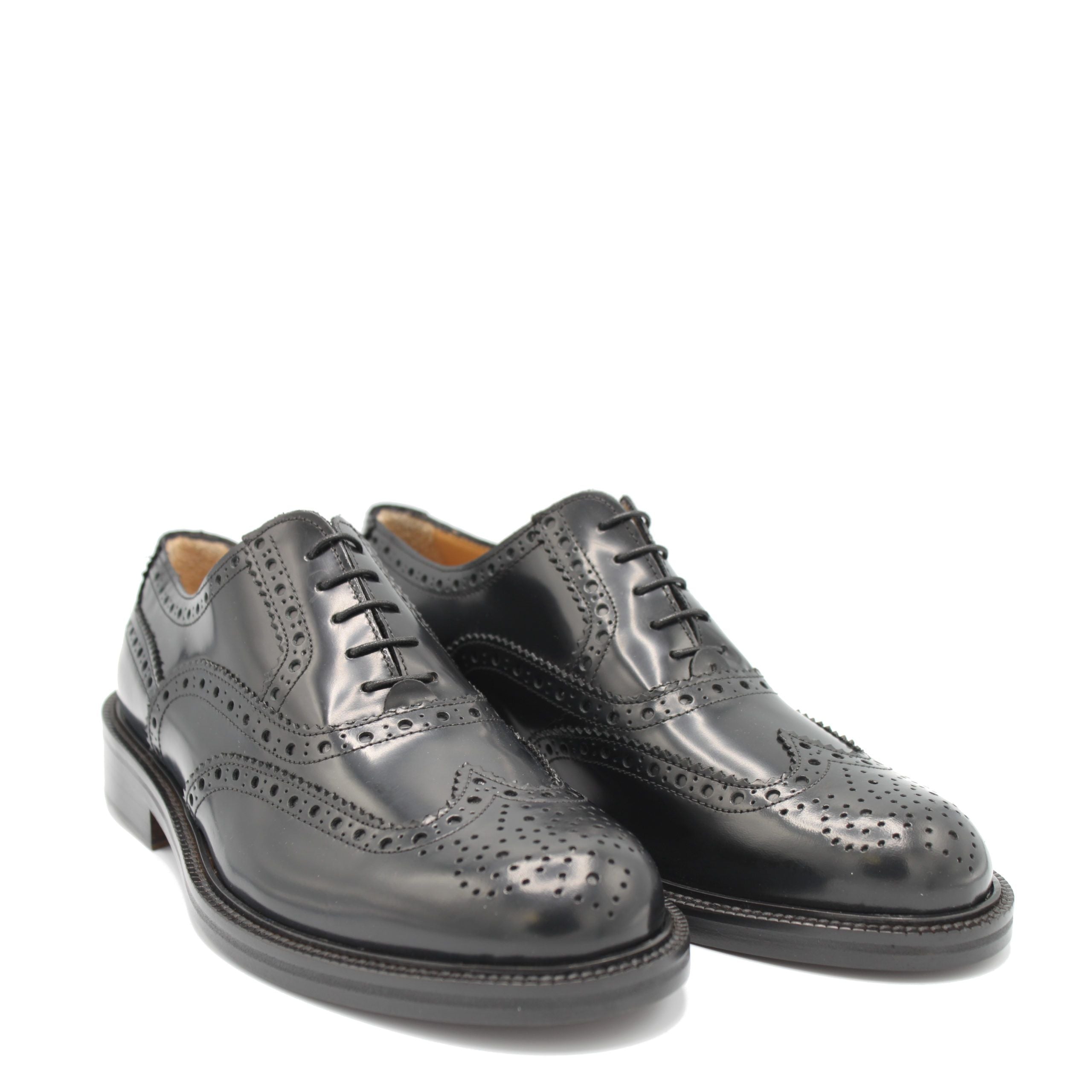 Saxone of Scotland Elegant Black Calf Leather Formal Shoes