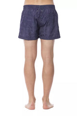 Roberto Cavalli Sport Blue Polyester Men's Swimwear