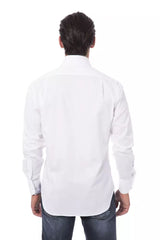 Billionaire Italian Couture White Cotton Men Shirt