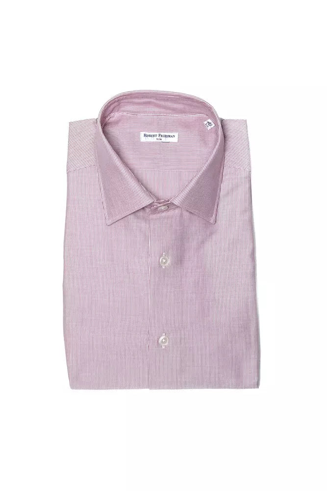 Robert Friedman Pink Cotton Men Shirt