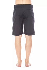 Verri Black Cotton Men's Casual Short