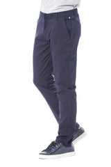 Verri Blue Polyester Men's Pant