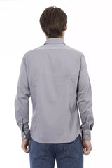 Baldinini Trend Gray Cotton Men Shirt