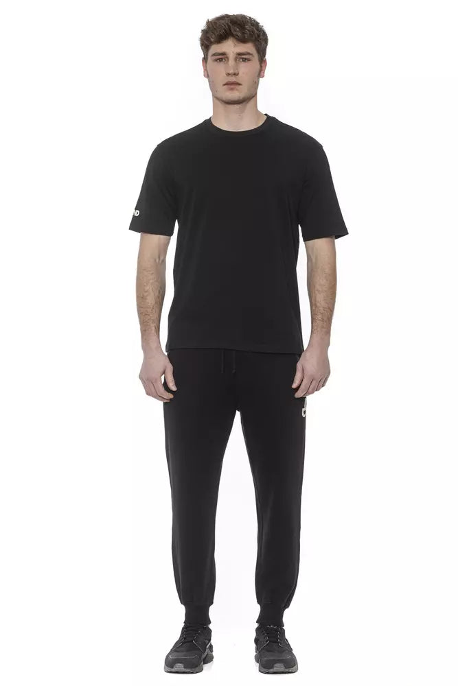 Tond Black Cotton Men T-Shirt