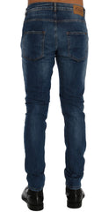 Frankie Morello Chic Slim Fit Blue Distressed Jeans