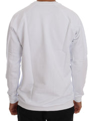 Daniele Alessandrini Elegant White Crewneck Cotton Sweater
