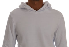 Daniele Alessandrini Elegant White Cotton Hooded Sweater