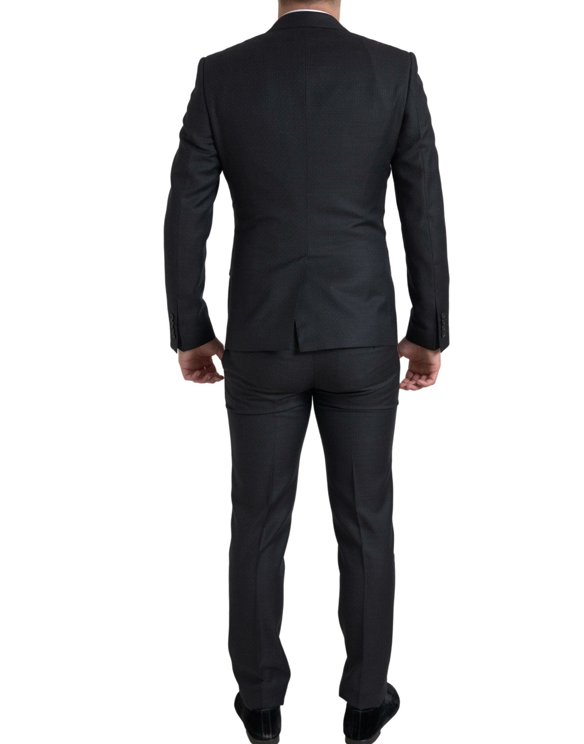 Dolce & Gabbana Elegant Black Martini Slim Fit 3-Piece Suit