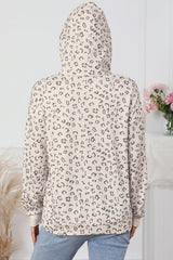 Leopard Print Long Sleeve Hoodie