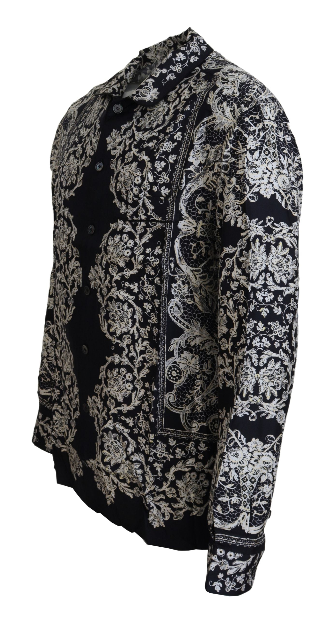 Dolce & Gabbana Elegant Satin Floral Baroque Shirt