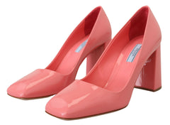 Prada Elegant Square Toe Pink Heels