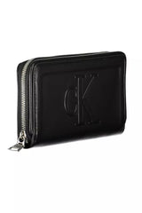Calvin Klein Elegant Black Polyethylene Wallet with Coin Purse