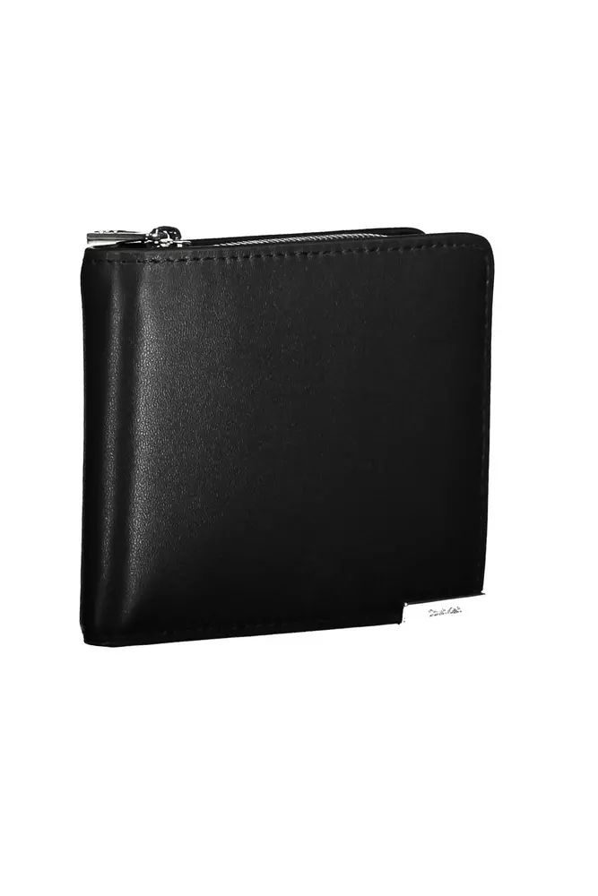 Calvin Klein Sleek Black RFID-Secure Wallet with Coin Purse