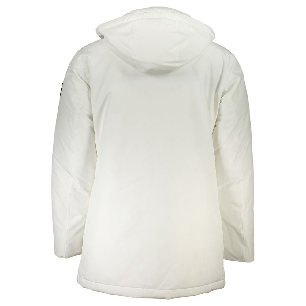 Hugo Boss Chic White OSIASS Jacket with Removable Hood