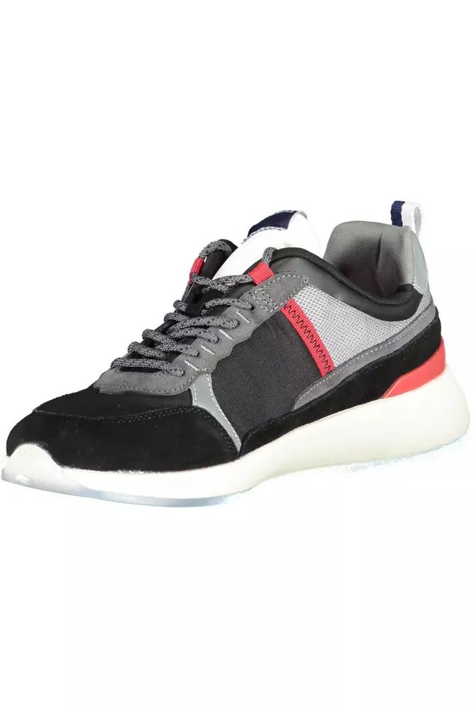 North Sails Sleek Black Sporty Sneakers with Contrasting Details