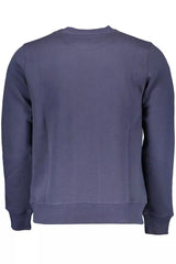 North Sails Chic Blue Crewneck Sweater with Logo Detail