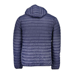 North Sails Chic Blue Hooded Jacket with Sleek Zip Detail