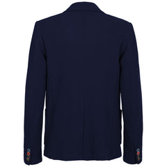 Fred Mello Chic Blue Cotton Blend Jacket for Men