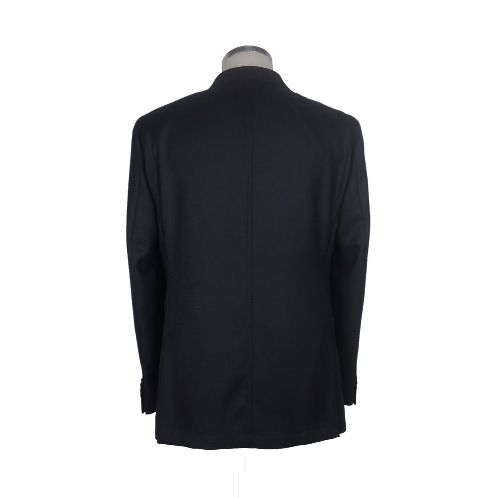 Made in Italy Elegant Dark Blue Italian Wool Jacket