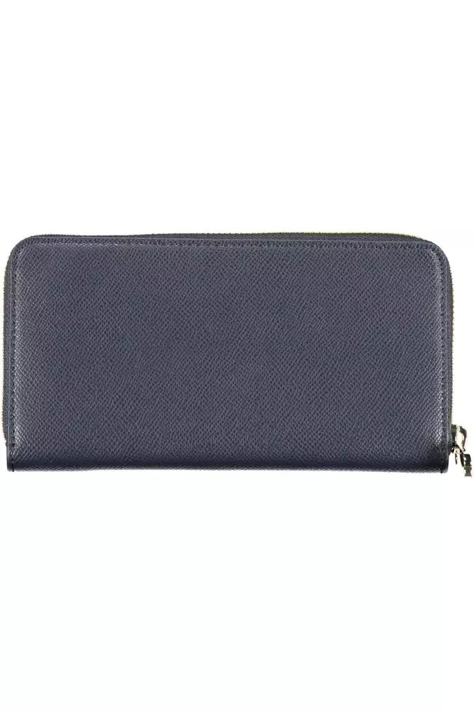 Tommy Hilfiger Chic Blue Polyethylene Wallet with Zip Closure