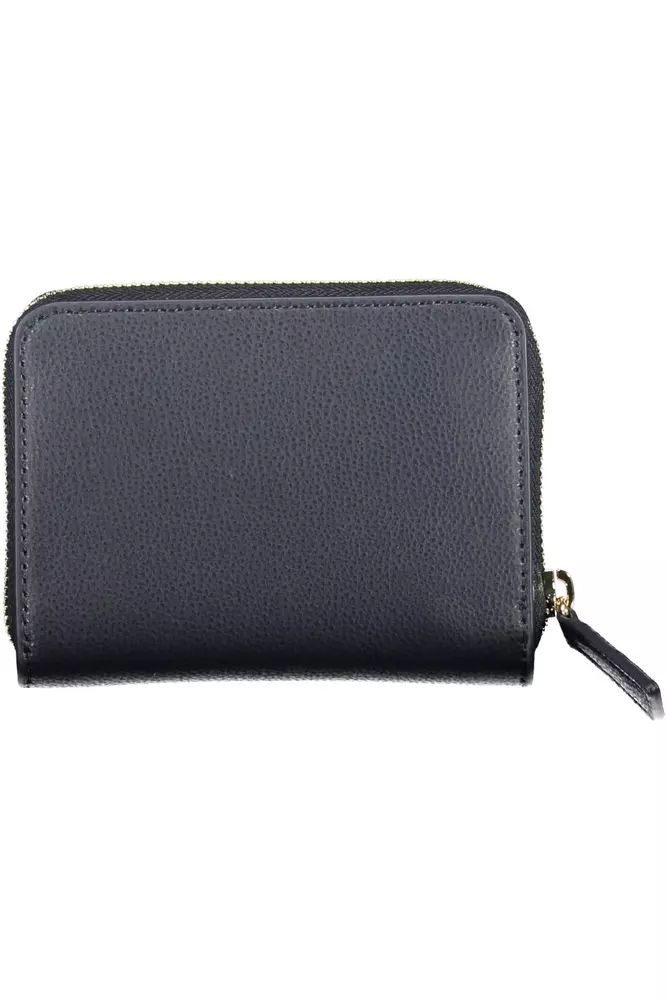 Tommy Hilfiger Elegant Blue Zip Wallet with Contrasting Details