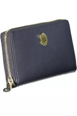 Tommy Hilfiger Chic Blue Polyethylene Wallet with Zip Closure