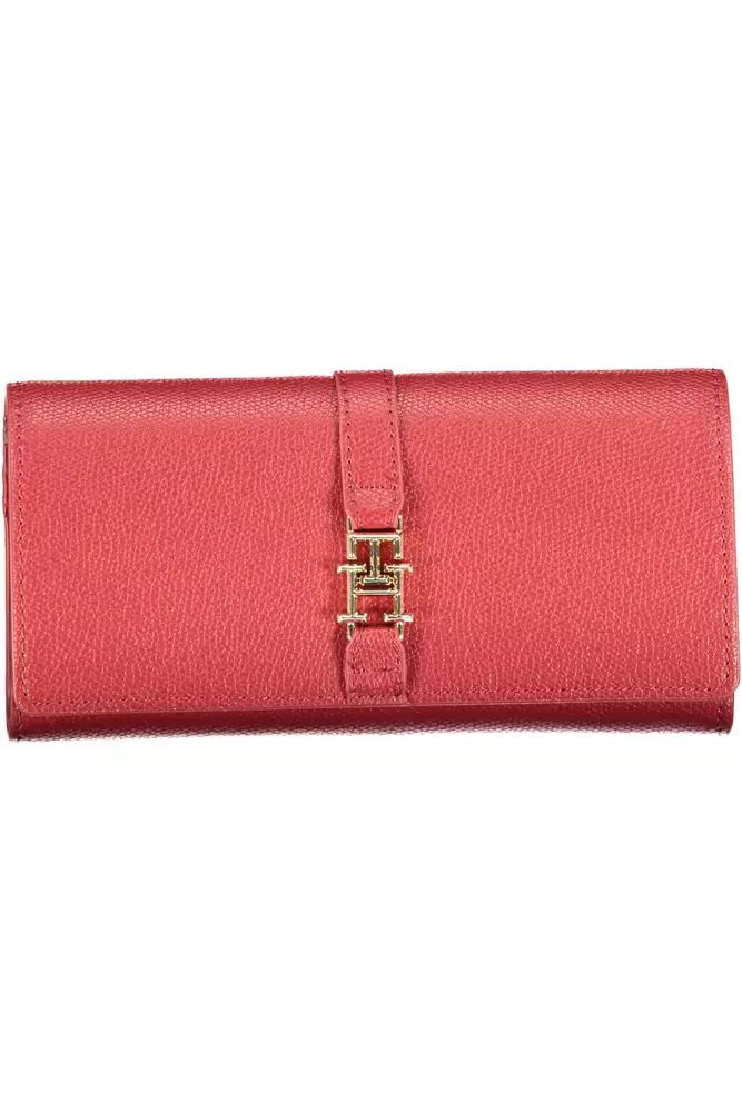 Tommy Hilfiger Chic Pink Polyethylene Wallet with Contrasting Details