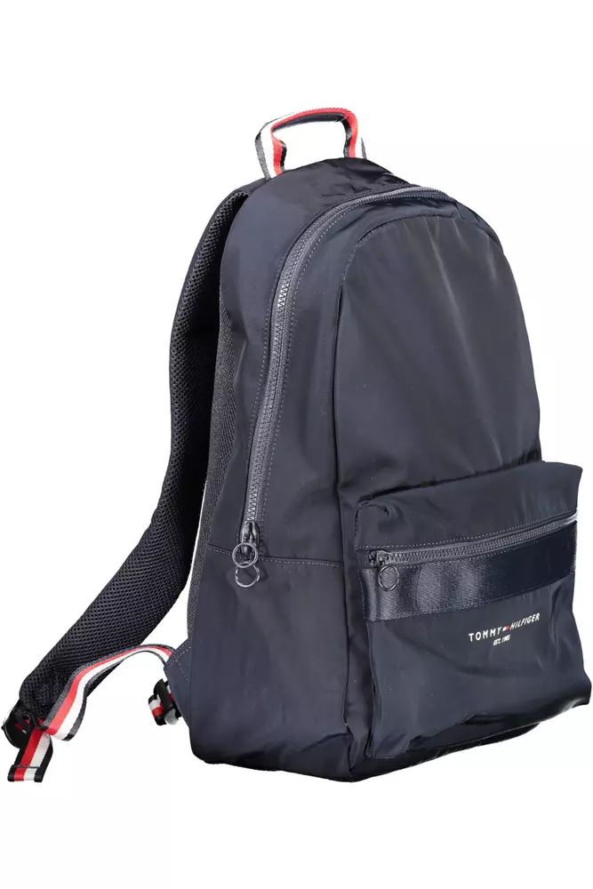 Tommy Hilfiger Sleek Blue Urban Backpack with Laptop Compartment