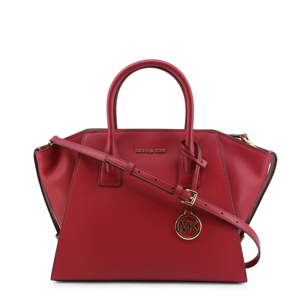 Red Leather Avril Satchel Removable Adjustable Shoulder Bag | Michael Kors.jpg