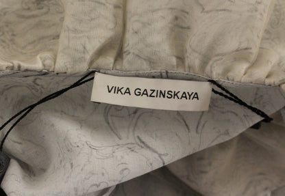 Vika Gazinskaya Blue Cotton Blouse Tunic