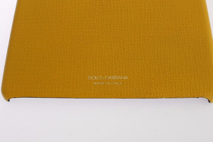 Dolce & Gabbana Yellow Leather Tablet Ipad Case Cover