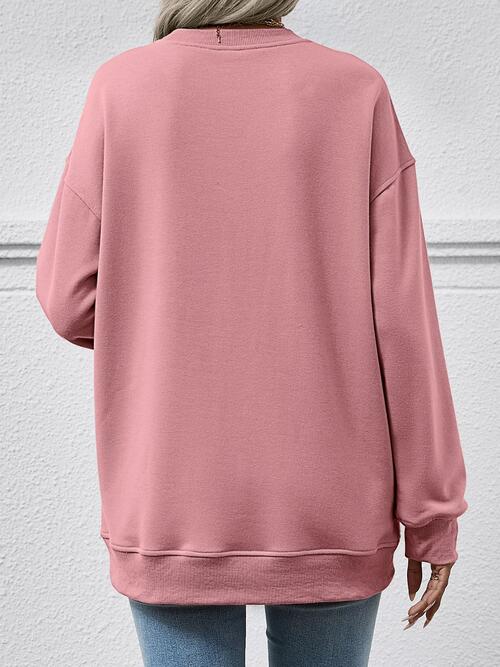 Round Neck Long Sleeve Sweatshirt