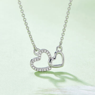 Moissanite 925 Sterling Silver Heart Necklace