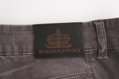 Ermanno Scervino Gray Slim Jeans Denim Pants Skinny Leg Stretch