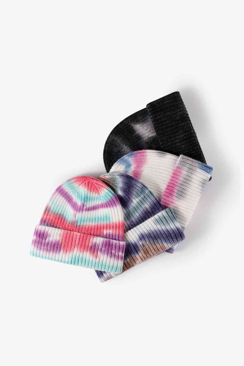 Tie-Dye Ribbed Knit Beanie