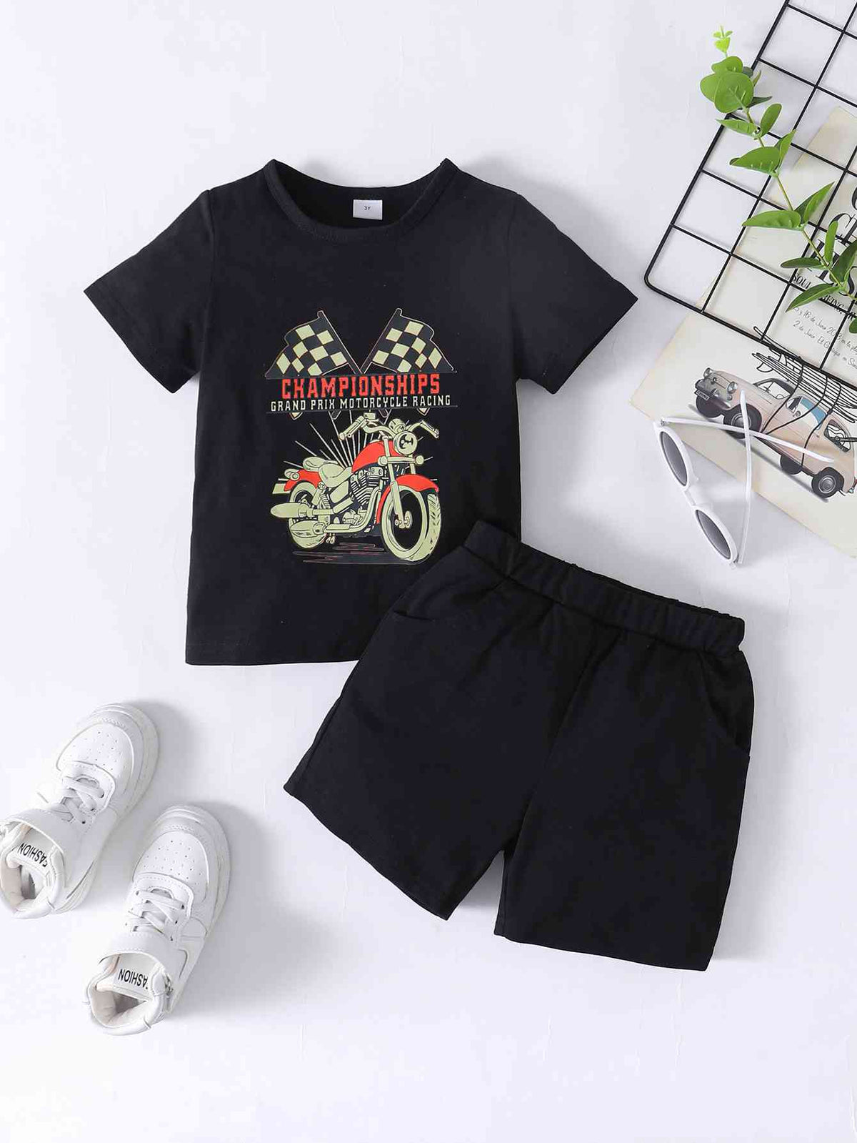 Boys CHAMPIONSHIPS Graphic Tee and Shorts Set