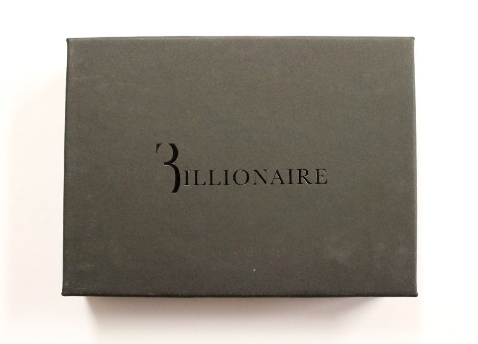 Billionaire Italian Couture Opulent Blue Leather Men's Wallet