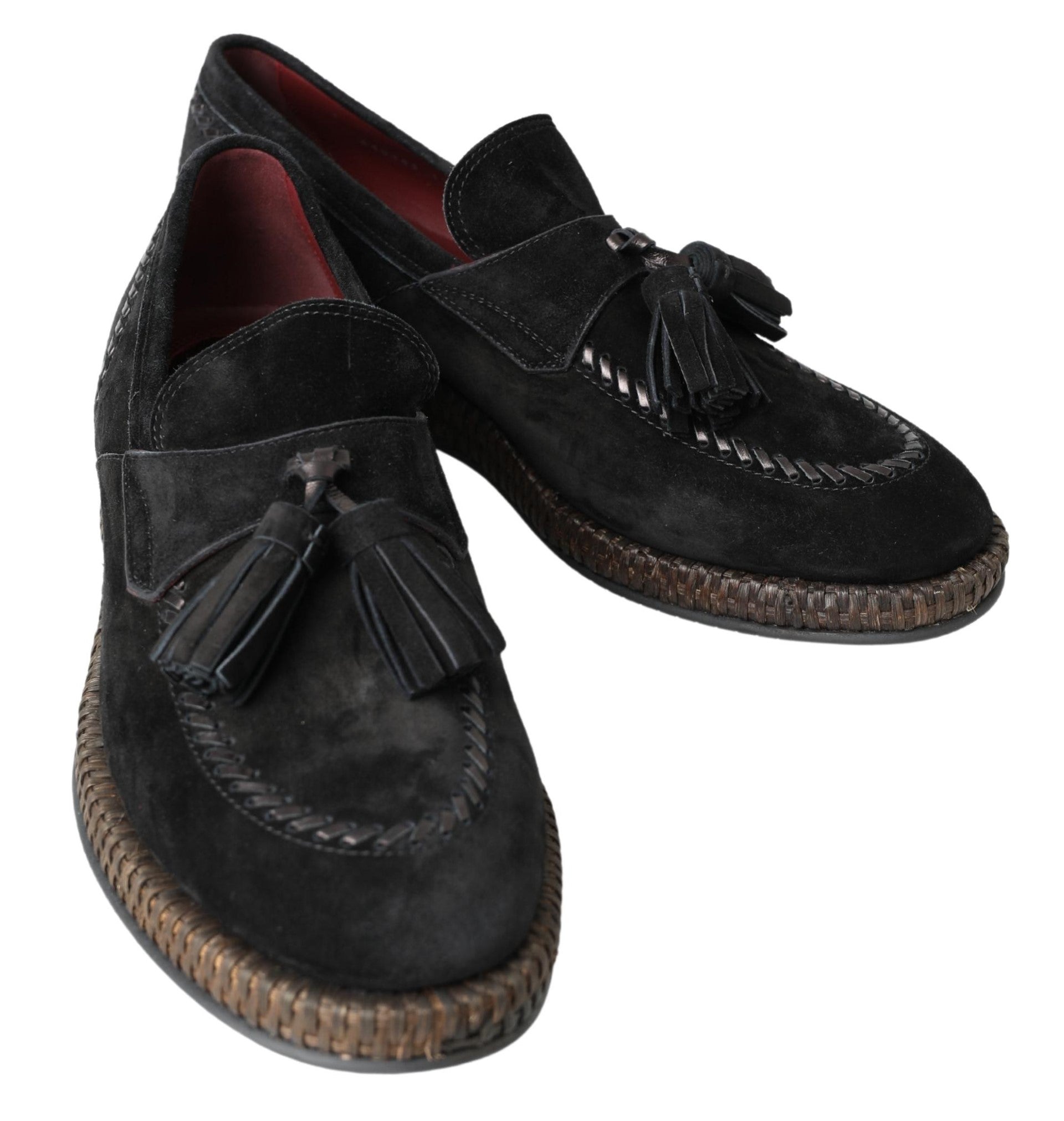 Dolce & Gabbana Elegant Black Suede Espadrilles Sneakers