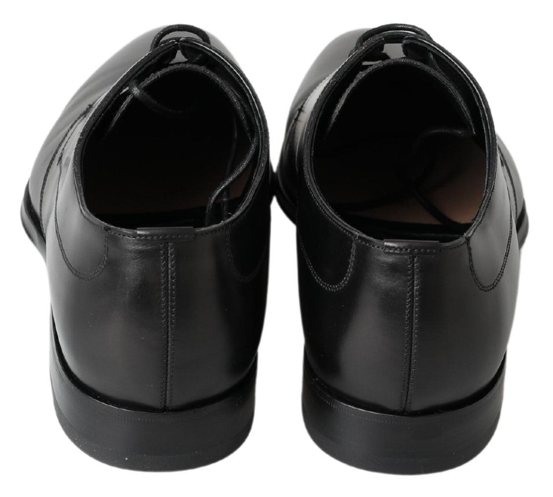 Dolce & Gabbana Classic Black Leather Derby Shoes