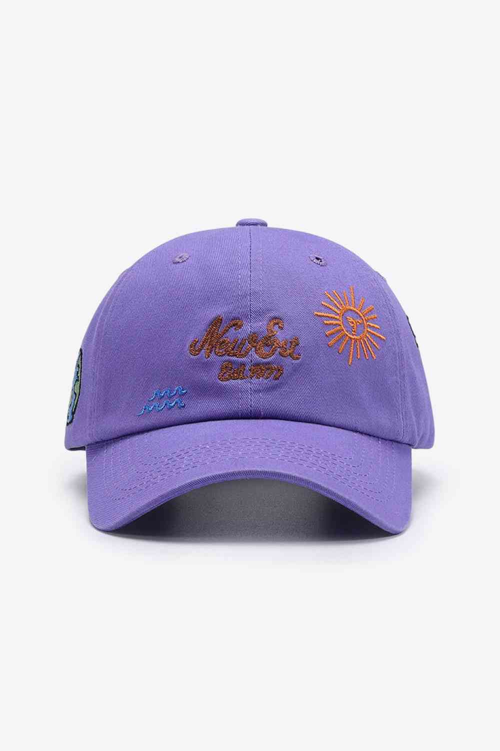 Contrast Embroidered Baseball Cap