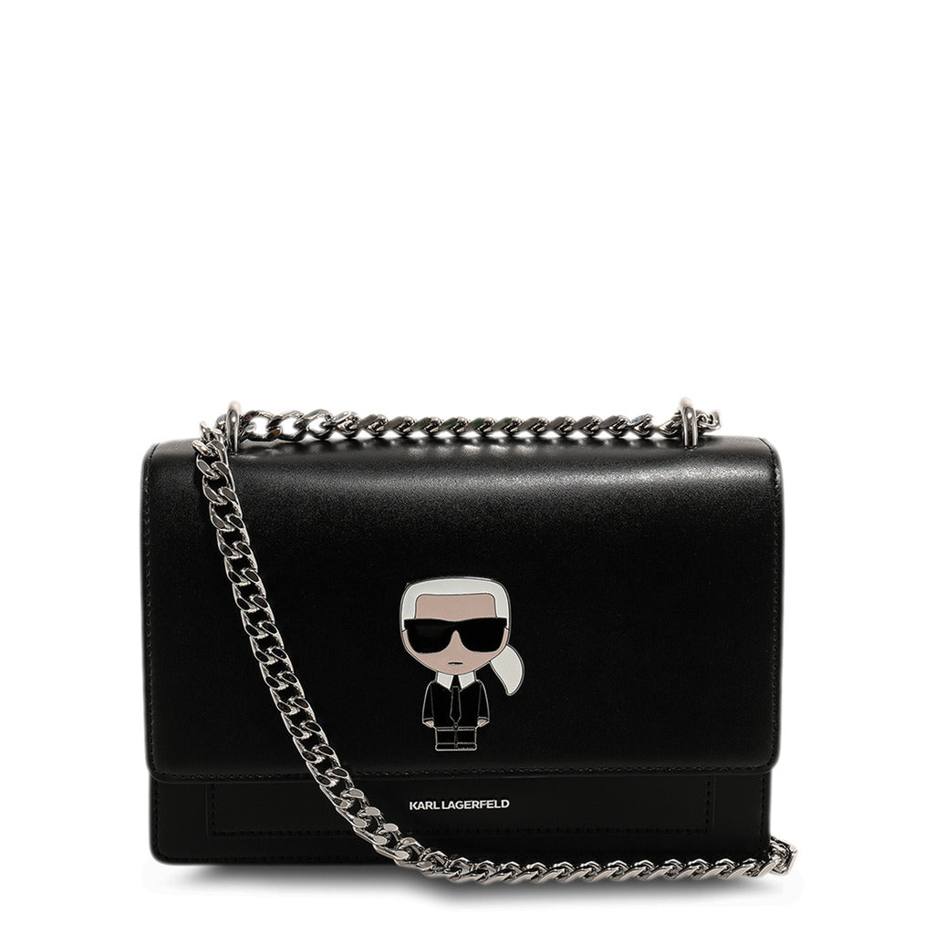 Karl Lagerfeld Crossbody Bag Chain Shoulder Strap - Black