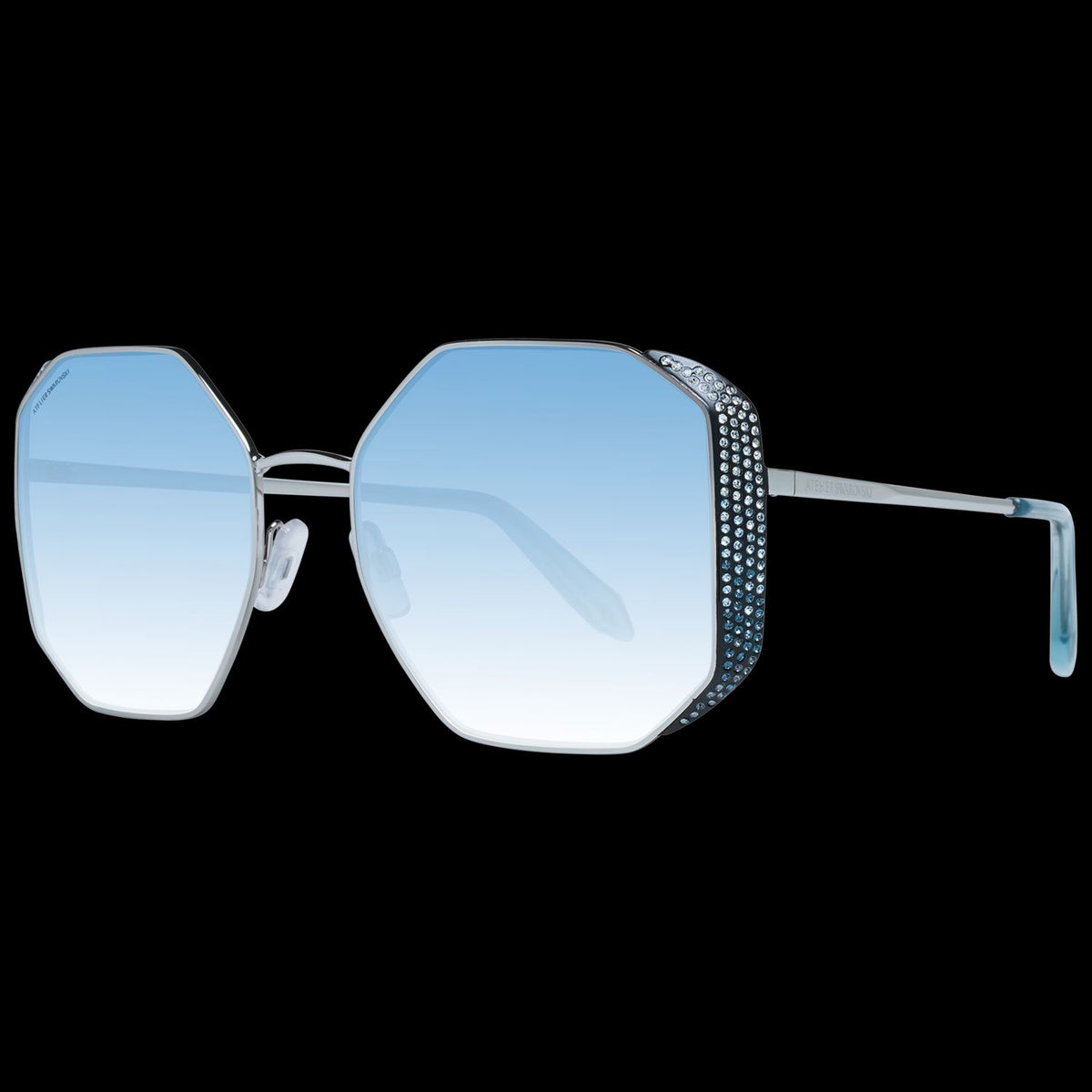Atelier Swarovski Elegant Silver Trapezium Sunglasses