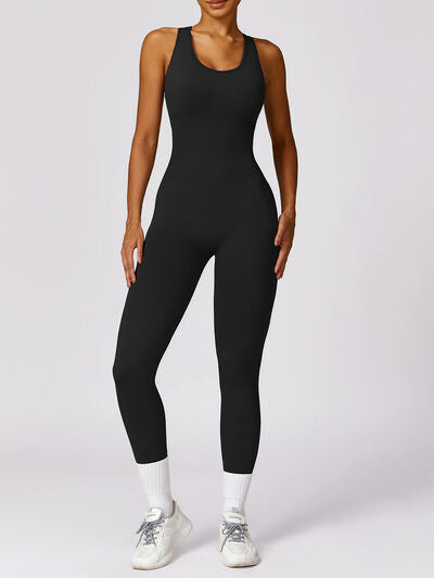 Cutout Racerback Active Jumpsuit