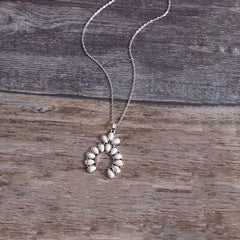 Artificial White Turquoise Alloy Geometric Necklace