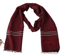 Missoni Elegant Wool Silk Blend Striped Scarf