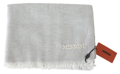 Missoni Elegant Wool Scarf with Signature Embroidery