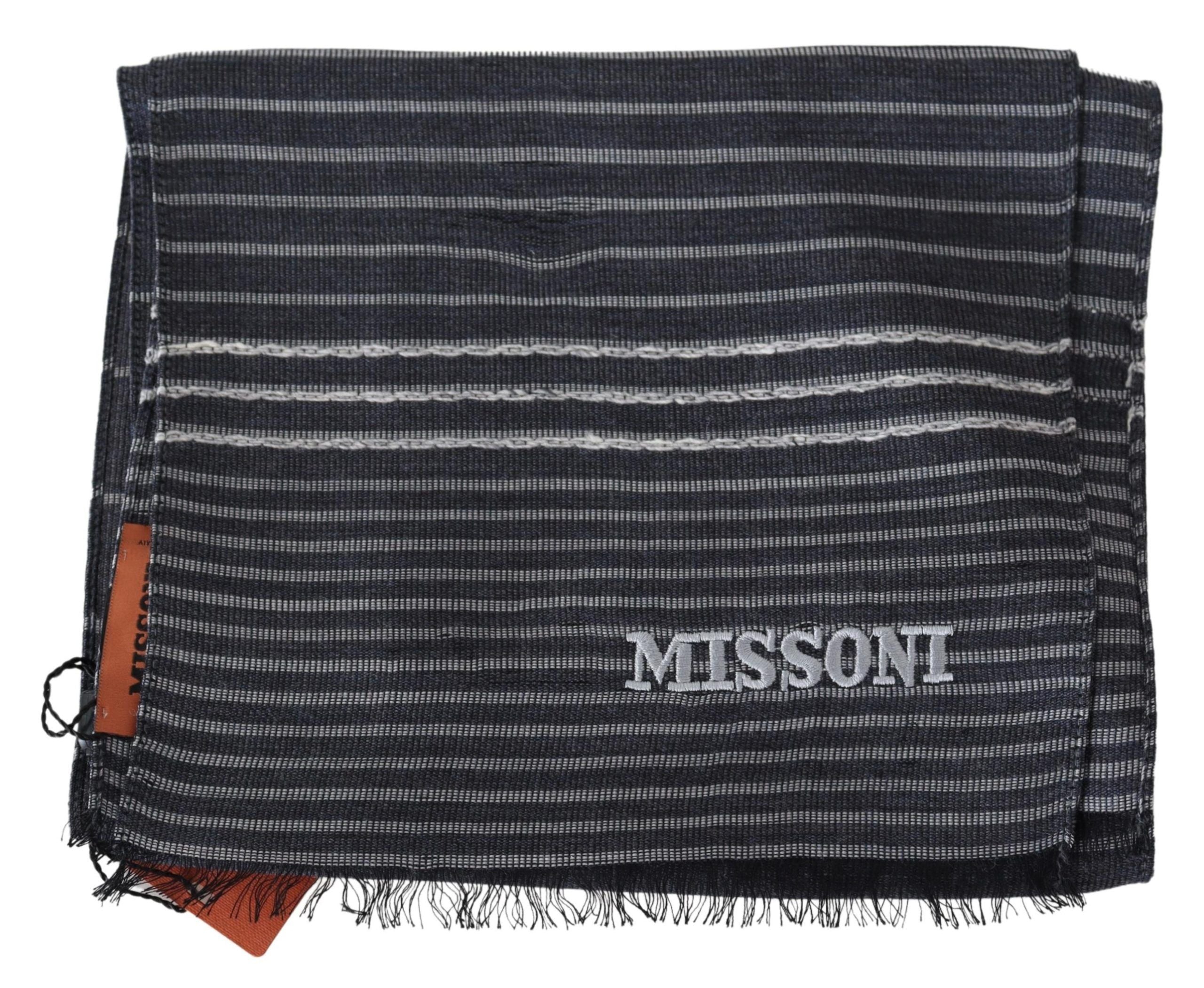 Missoni Elegant Wool-Silk Striped Scarf